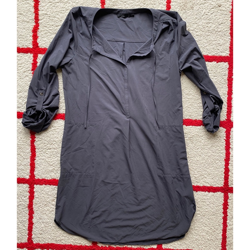 Prana Natassa Travel Long Sleeve Tunic - Slate Blue Grey SzM